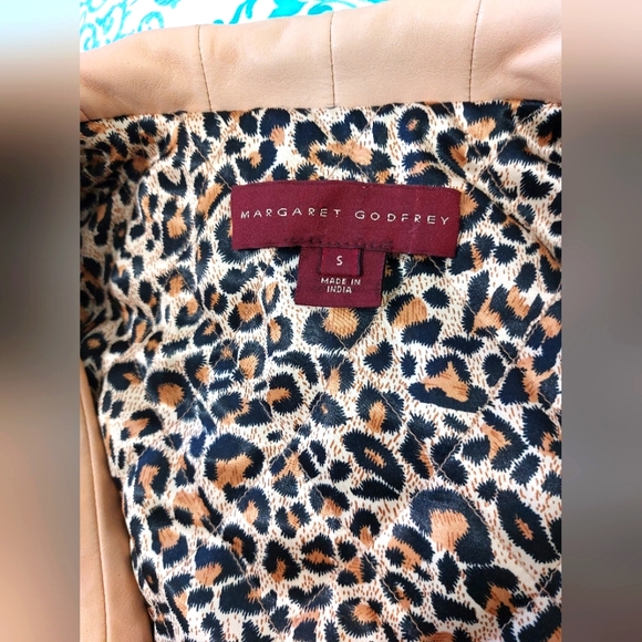 Margaret Godfrey Maxi Butter Cream Leather Jacket - Small - Like New - Picture 6 of 8